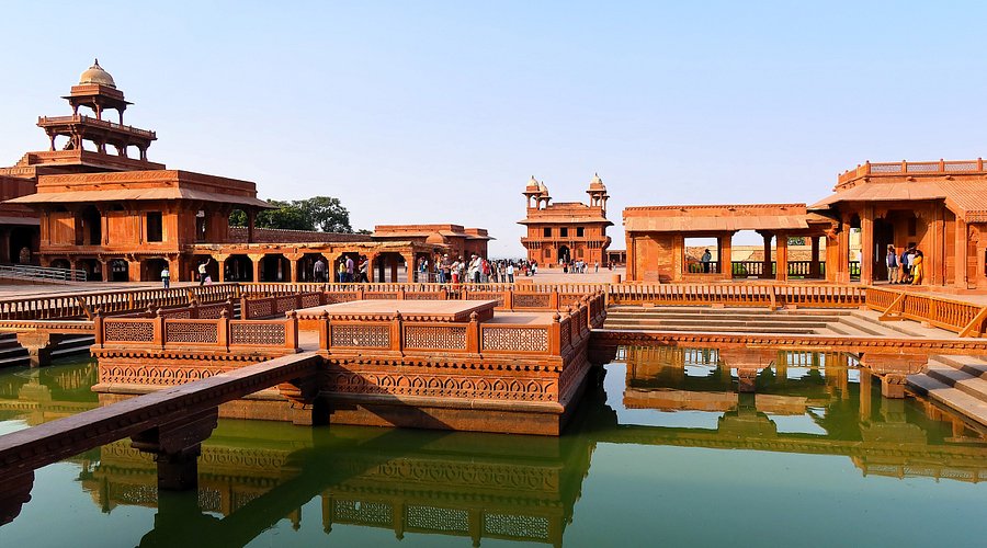 Red sandstone architecture of Fatehpur Sikri near Agra